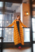 yellow Korean Check Dress